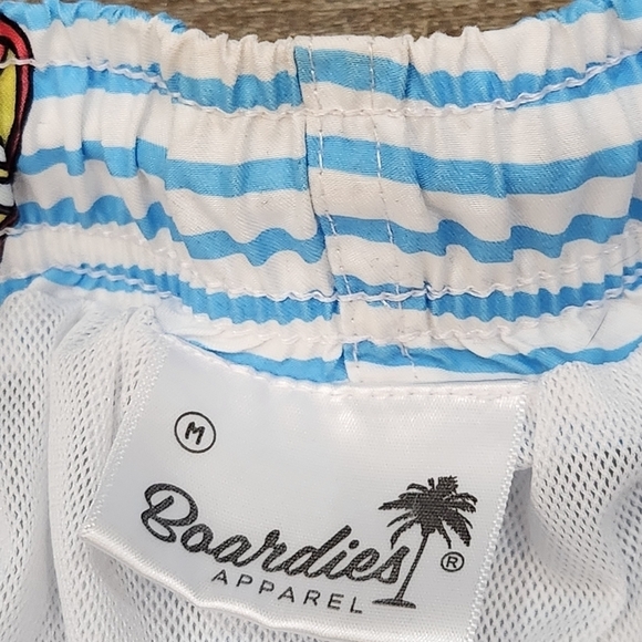 Boardies Men’s Swim Shorts Trunks Striped Blue White Size Medium - Picture 6 of 16